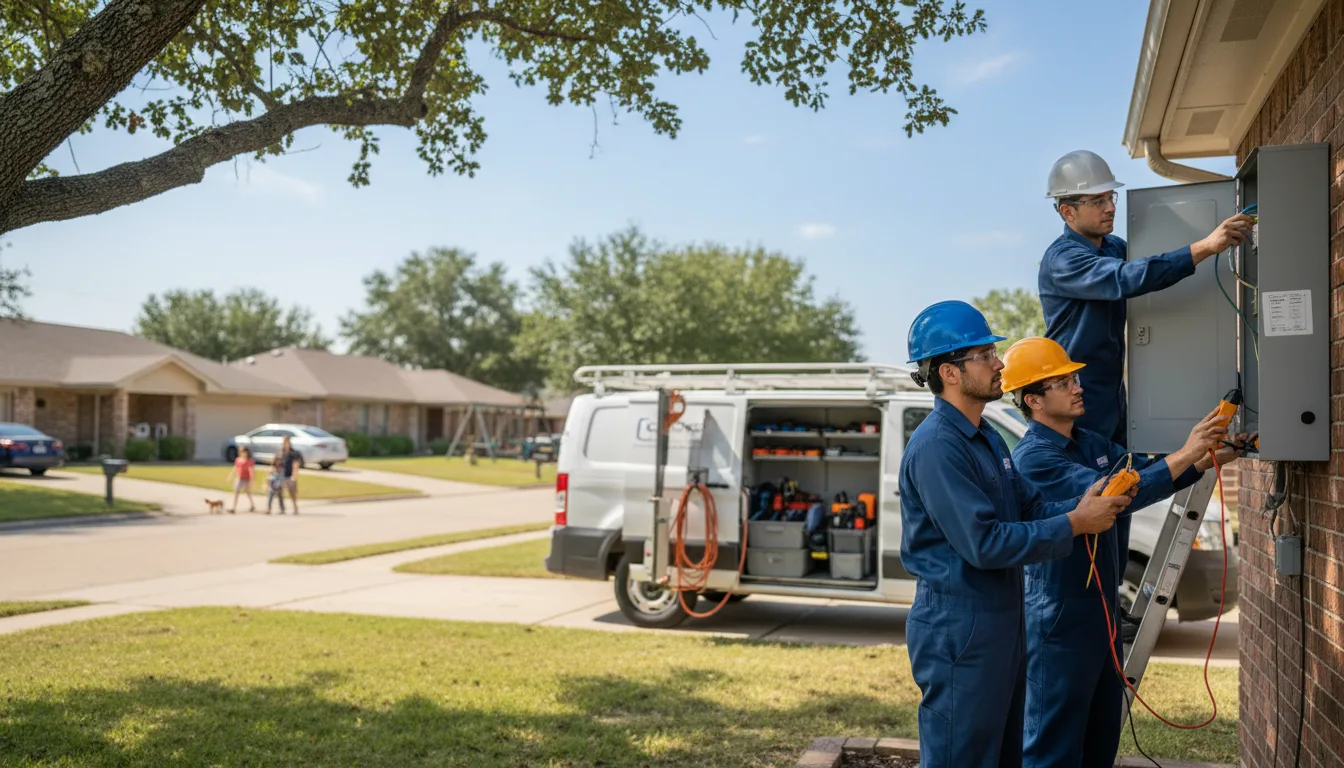 Certified electrician providing emergency electrical services in Wells, TX